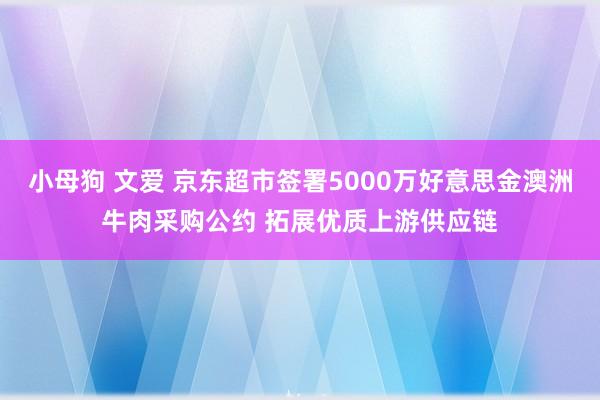 小母狗 文爱 京东超市签署5000万好意思金澳洲牛肉采购公约 拓展优质上游供应链