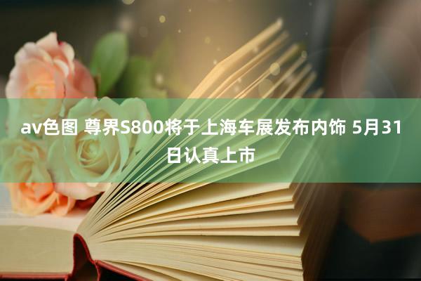 av色图 尊界S800将于上海车展发布内饰 5月31日认真上市